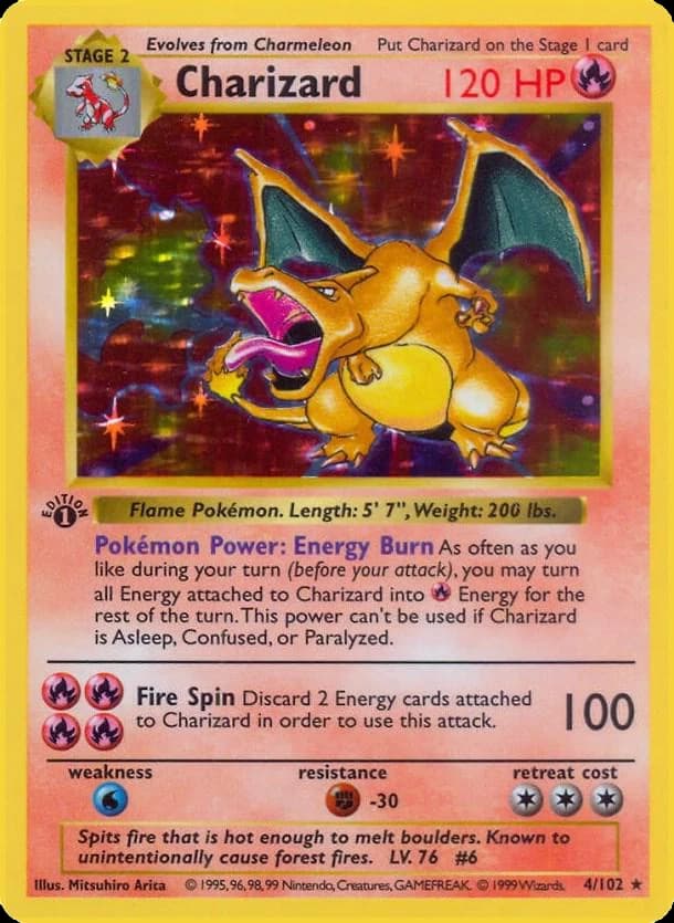 Charizard prize card