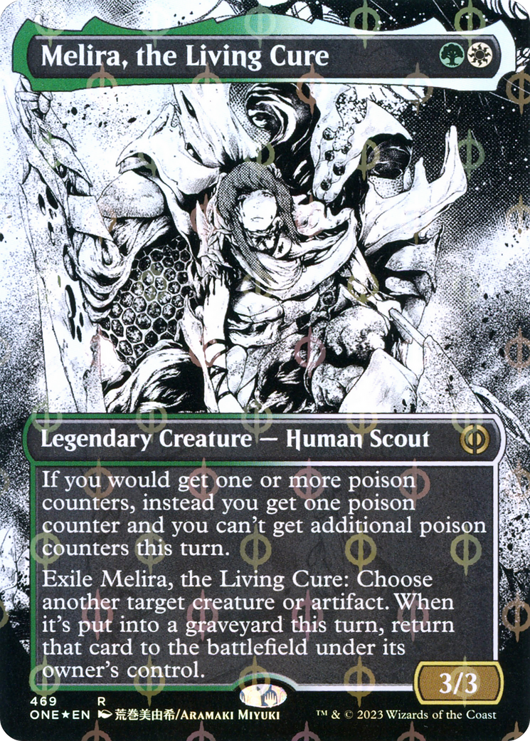 Melira, the Living Cure (Borderless) (Step-and-Compleat Foil)