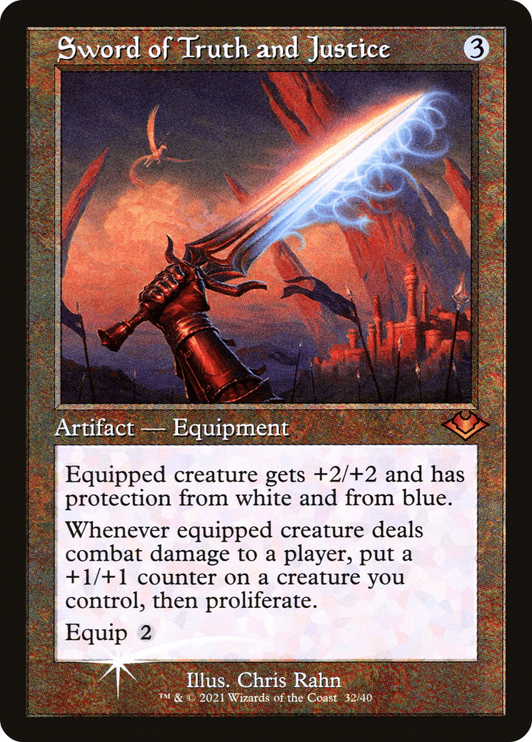 Sword of Truth and Justice (Retro Frame)