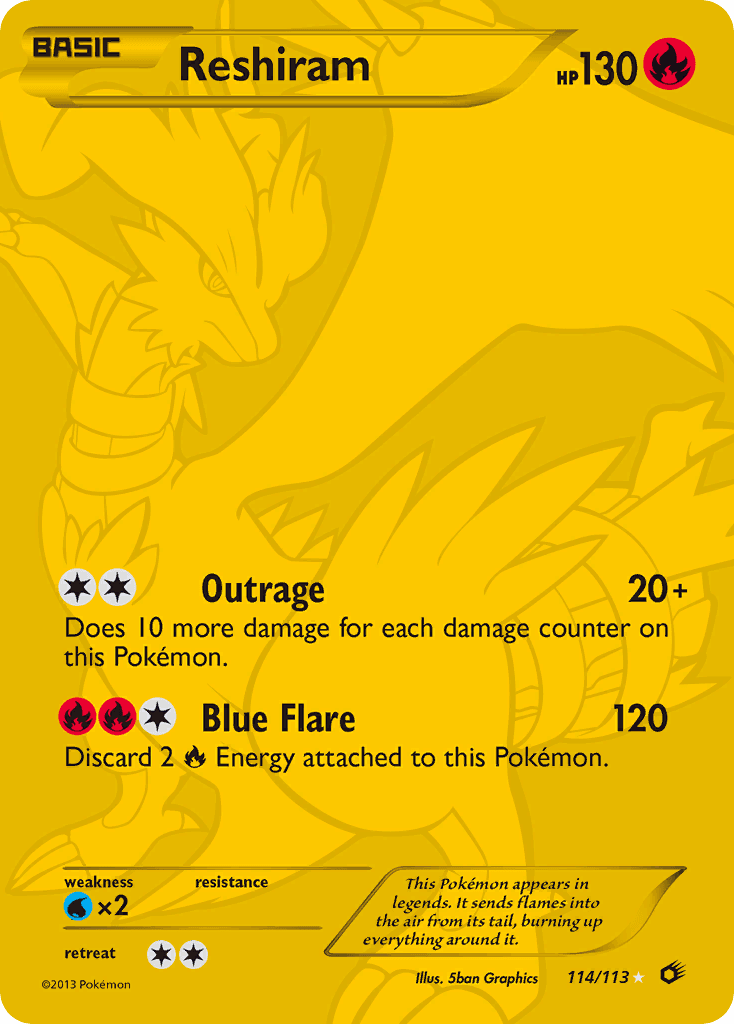 Reshiram (114 Full Art Secret Rare)