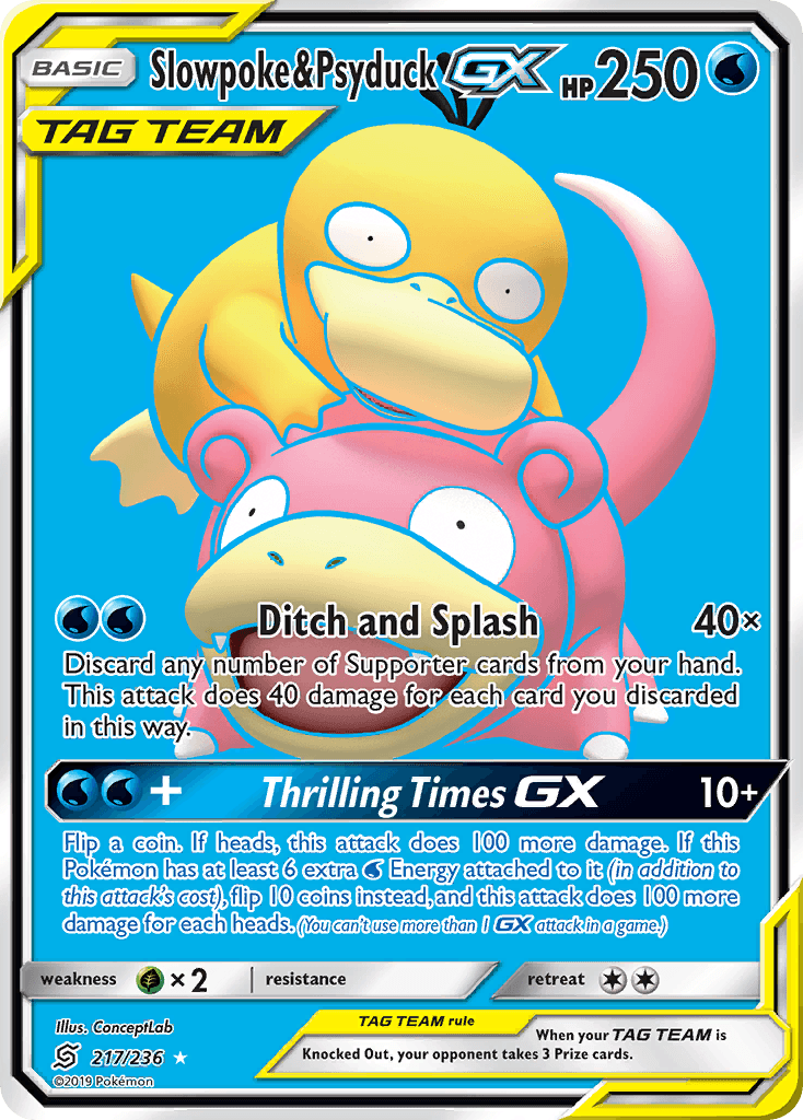 Slowpoke & Psyduck GX (Full Art)