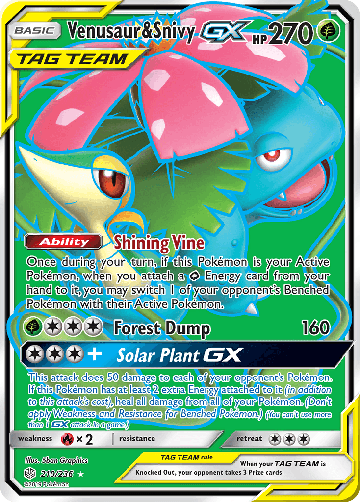 Venusaur & Snivy GX (Full Art)