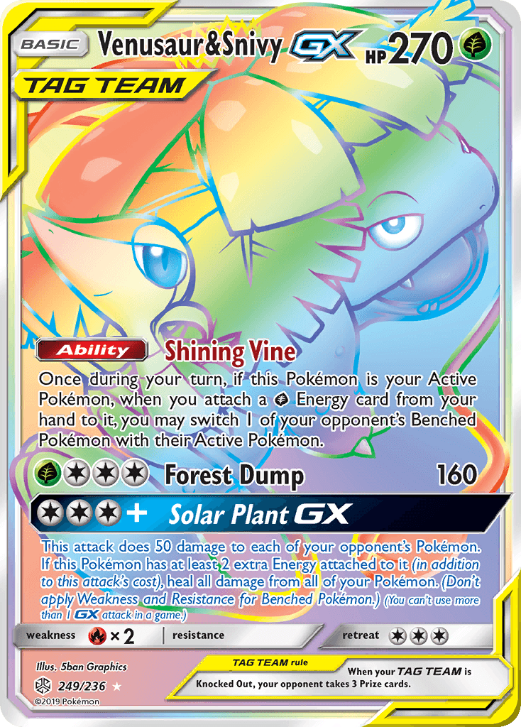 Venusaur & Snivy GX (Secret)