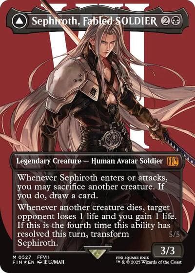 Sephiroth, Fabled SOLDIER (Borderless) (Surge Foil) (0527)