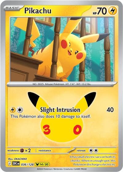 Pikachu - 036/128