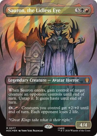 Sauron, the Lidless Eye (Borderless) (Surge Foil)