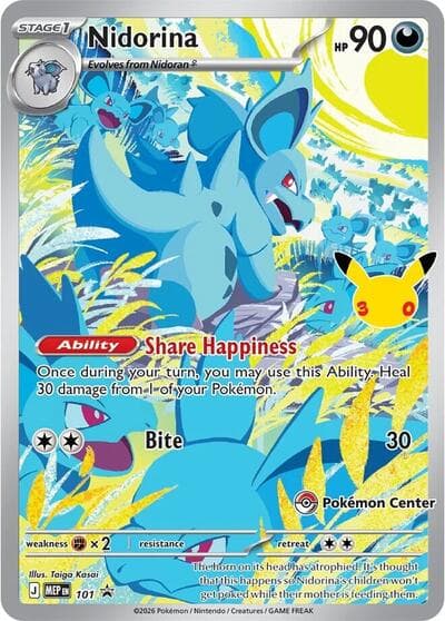 Nidorina - 101 (30th Celebration) (Pokemon Center Exclusive)